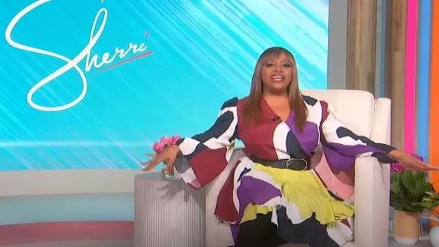 Megan Renee Tabitha Double Ruffle Mini Dress worn by Sherri Shepherd as seen in Sherri on February 24, 2023