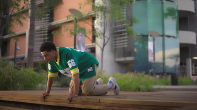Gucci Men's Sneaker With Web worn by Andre Johnson, Jr. (Marcus Scribner) as seen in grown-ish (S05E15)