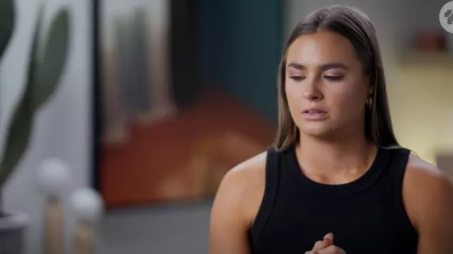 Princess Polly Clas­sic Tank Top Black worn by Tilly as seen in The Bachelor Australia (S10E09)