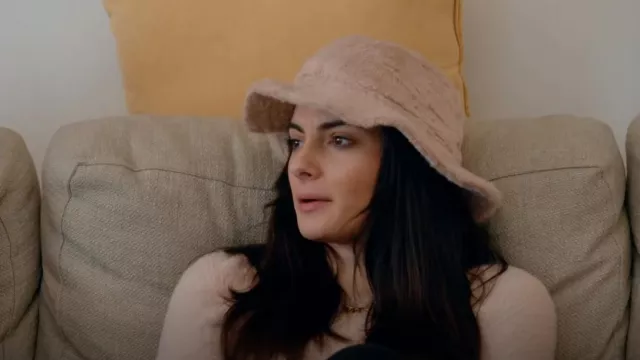 IRO Veneto Fabric Bucket Hat worn by Paige DeSorbo as seen in Winter House (S02E03)