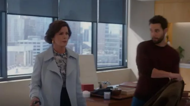 Theory Oak­lane Trench Coat worn by Margaret (Marcia Gay Harden) as seen in So Help Me Todd (S01E05)