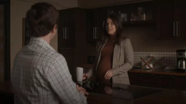 Sandro Jada Check Blazer à poitrine unique porté par Lea Dilallo (Paige Spara) vu dans The Good Doctor (S06E13)