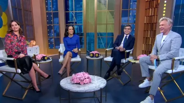 Reiss Nadine Knitted Dress worn by Linsey Davis as seen in Good Morning America on March 3, 2023