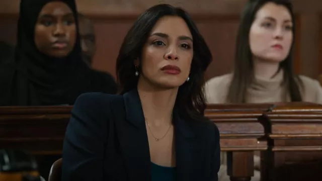 Balmain But­ton Front Blaz­er worn by Samantha Maroun (Odelya Halevi) as seen in Law & Order (S22E13)