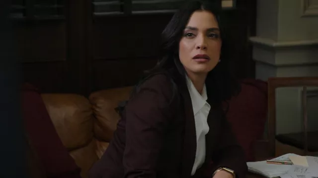 Theory Etiennette Stretch Wool Blazer worn by Samantha Maroun (Odelya Halevi) as seen in Law & Order (S22E14)