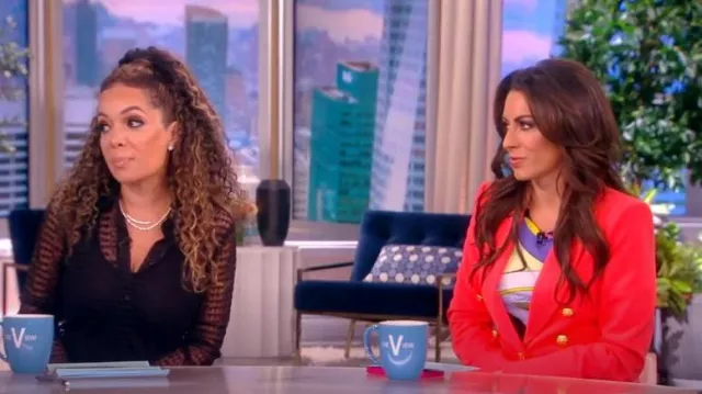 Moschino Abstract Print worn by Alyssa Farah as seen in The view on March 6, 2023