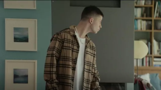 Allsaints Stat­land Plaid Shirt Jack­et worn by DC Niall Ibbotson (Anthony Lewis) as seen in Better (S01E04)