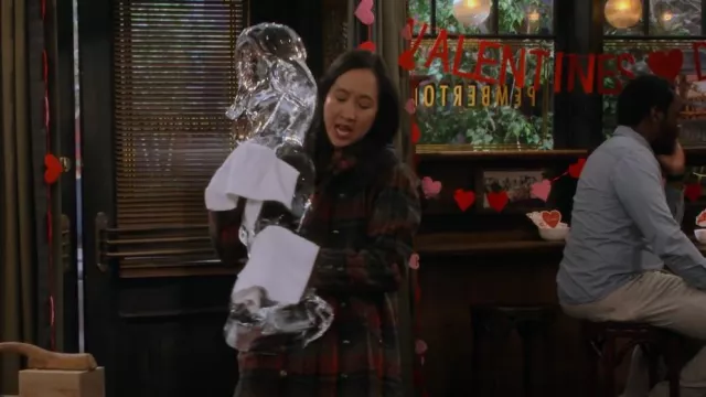 Free People Plaid Coat worn by Ellen (Tien Tran) as seen in How I Met Your Father (S02E07)