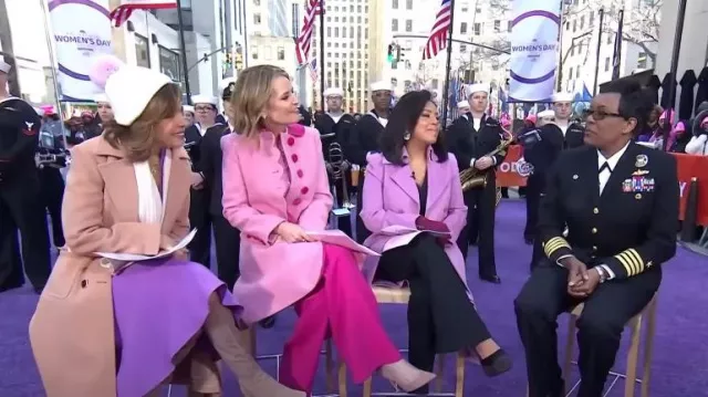 Marc Jacobs The Sunday Best Coat worn by Savannah Guthrie as seen in Today on March 8, 2023