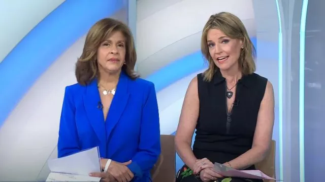 Akris Punto Sleeveless Front Zip Polo Shirt worn by Savannah Guthrie as seen in Today on March 9, 2023