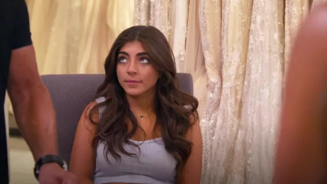 Zoe Lev 14k Gold Heart Necklace worn by Milania Giudice as seen in The Real Housewives of New Jersey (S13E05)