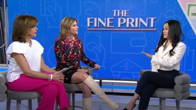 Lela Rose Long Sleeve Tunic Dress With Collar worn by Jenna Bush Hager as seen in Today with Hoda & Jenna on March 10, 2023