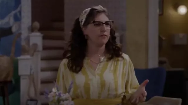 Ba & Sh Kenya Tie Dye Shirt Dress worn by Kat (Mayim Bialik) as seen in Call Me Kat (S03E07)