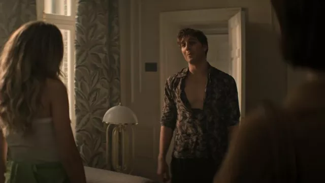 73 London Wanderlust Paisley Print Silk-Twill Shirt worn by Adam (Lukas Gage) as seen in You (S04E07)