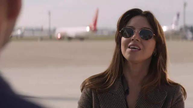 Ray-Ban Round Double Bridge Sunglasses worn by Sarah (Aubrey Plaza) as seen in Operation Fortune: Ruse de Guerre