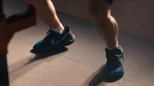 Nike KD Trey 5 IX Black Racer Blue sneakers worn by Chang (Bloom Li) in Chang Can Dunk