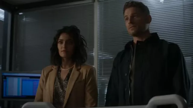 Z Supply Cinema Faux Suede Blazer worn by Allie Rajan (Mandeep Dhillon) as seen in CSI: Vegas (S02E16)