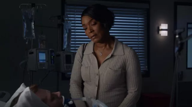 Reiss Corrin Cardigan worn by Athena Grant (Angela Bassett) as seen in 9-1-1 (S06E11)