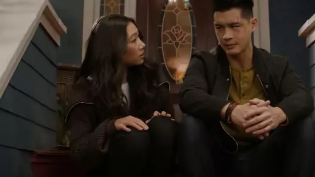 Varley Half Zip Sweater worn by Nicky Shen (Olivia Liang) as seen in Kung Fu (S03E12)