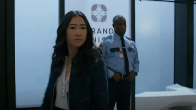Wales Bonner Brook­lyn Den­im Jack­et worn by Nicky Shen (Olivia Liang) as seen in Kung Fu (S03E13)