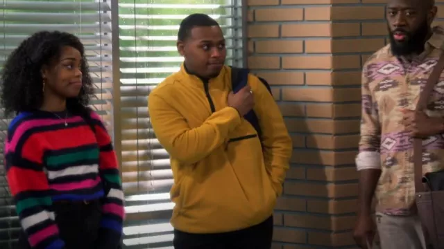 Goodfellow & Co Polar Fleece High Neck 1/2 Zip Sweatshirt worn by Jake (Ronin Lee) as seen in The Neighborhood (S05E15)