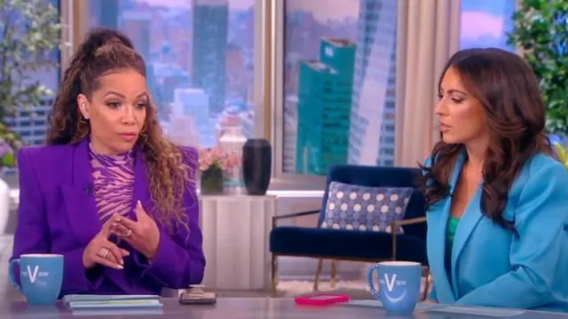 Mugler Star Mesh Long-sleeve Top worn by Sunny Hostin as seen in The View on March 13, 2023