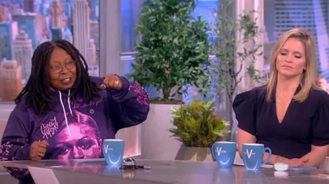Melanin Apparel Cicely Tyson Hoodie worn by Whoopi Goldberg as seen in The View on  March 13, 2023