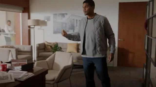 Bonobos The Quilted Terry Bomber Jacket worn by Coach Marcus Turner (Cory Hardrict) as seen in All American: Homecoming (S02E13)