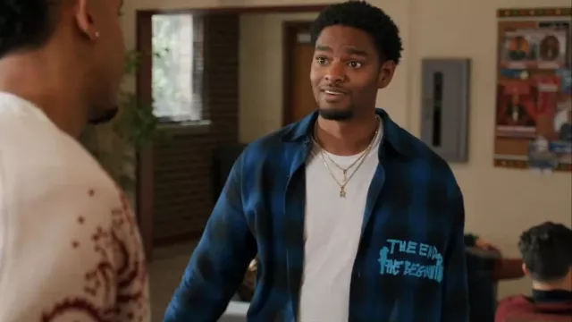Awake Ny Blue End & Beginning Shirt usada por Jessie 'JR' Raymond (Sylvester Powell) como se ve en All American: Homecoming (S02E13)