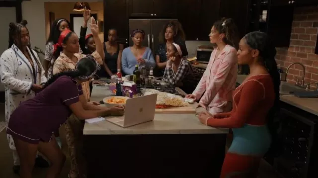 BP. Lace Up Organic Cotton Blend Top worn by Simone Hicks (Geffri Maya Hightower) as seen in All American: Homecoming (S02E13)