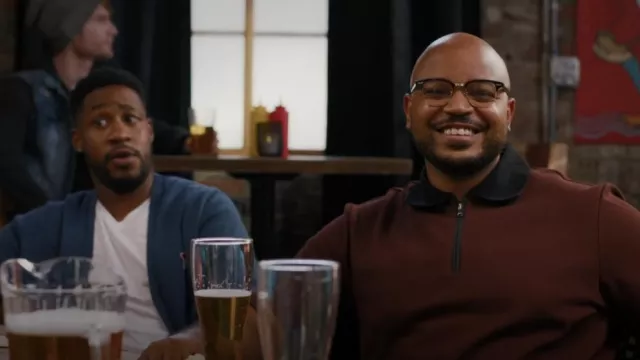 Theory Tech Polo In Studio Pique worn by Wyatt (Justin Cunningham) as seen in Grand Crew (S01E01)