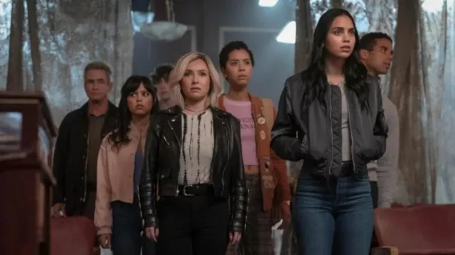 The Free People leather jacket worn by Kirby Reed (Hayden Panettiere) in Scream VI