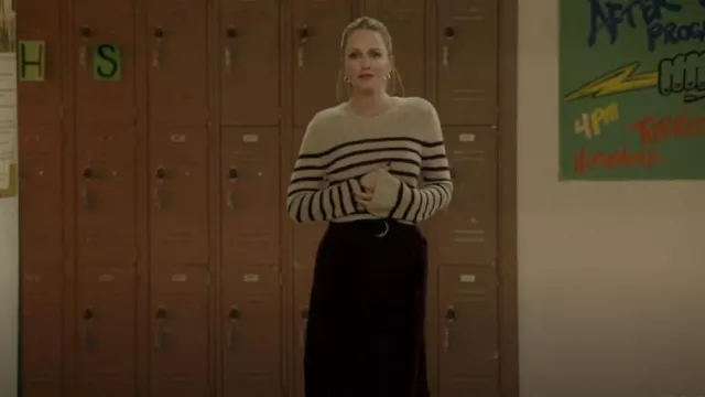 Ulla Johnson Nico Belted Wide-Leg Corduroy Pant worn by Laura Fine-Baker (Monet Mazur) as seen in All American (S05E13)