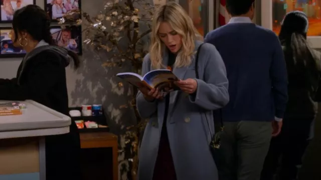 Vince Double Breasted Wool Blend Felt Coat worn by Sophie (Hilary Duff) as seen in How I Met Your Father (S02E08)