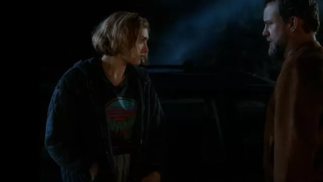 Forever 21 Quilted Zip-Up Hoodie worn by Maddie Nears (Peyton List) as seen in School Spirits (S01E03)