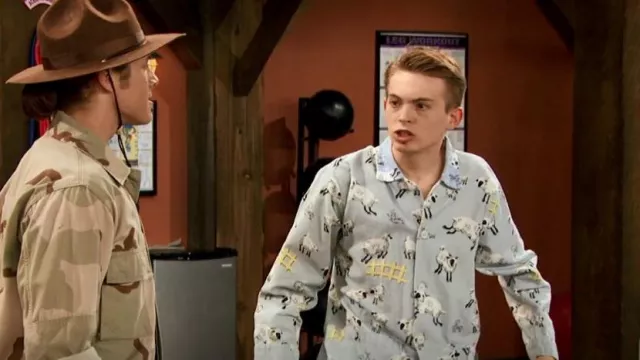 Nick & Nora Jumping Sheep PJ set worn by Milton Krupnick (Dylan Riley Snyder) as seen in Kickin' It (S04E12)