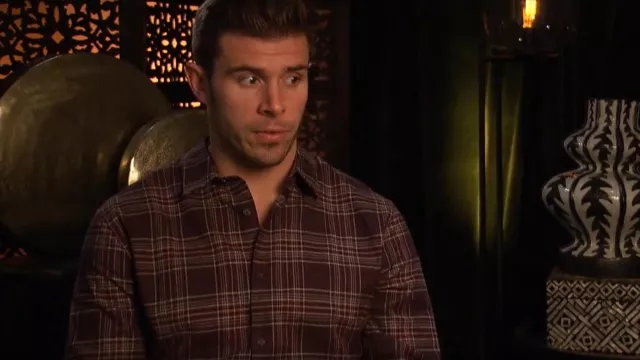 Vince Cabrillo Plaid Cotton & Linen Button Up Shirt worn by Zach Shallcross as seen in The Bachelor (S27E08)
