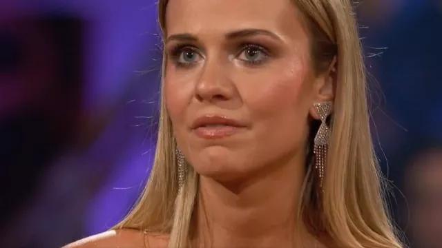Panacea Pave Crystal Chandelier Earrings worn by Jessica Girod as seen in The Bachelor (S27E09)
