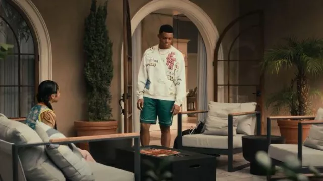 PATTA Graffiti Sweatshirt worn by Will Smith (Jabari Banks) as seen in Bel-Air (S02E04)