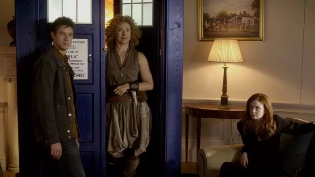 All Saints Zeeda Dress worn by River Song (Alex Kingston) as seen in Doctor Who (S06E02)