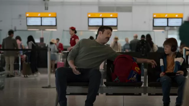 Samsoe Samsoe Lars Crew Neck 11215 worn by Ted Lasso (Jason Sudeikis) as seen in Ted Lasso (S03E01)