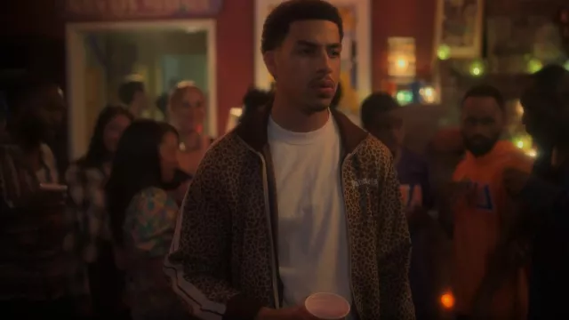 Palm Angels Leopard Jacket worn by Andre Johnson, Jr. (Marcus Scribner) as seen in grown-ish (S05E18)