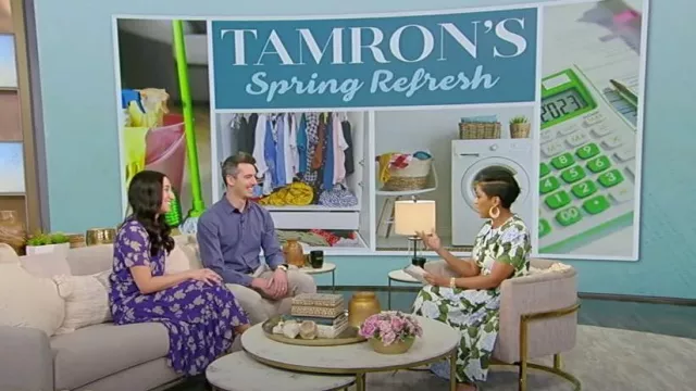 Lulus Floral Dressed Up Royal Blue Floral Print Midi Dress worn by Fillip Hord as seen in Tamron Hall Show on  March 17, 2023
