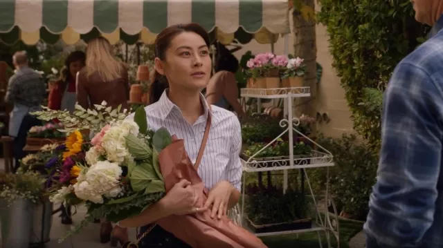 Banana Republic The Classic Shirt worn by Tamara as seen in 9-1-1 (S06E12)