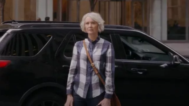 Giorgio Armani Checked Shirt worn by Miranda Hobbes (Cynthia Nixon) as seen in And Just Like That… (S01E08)
