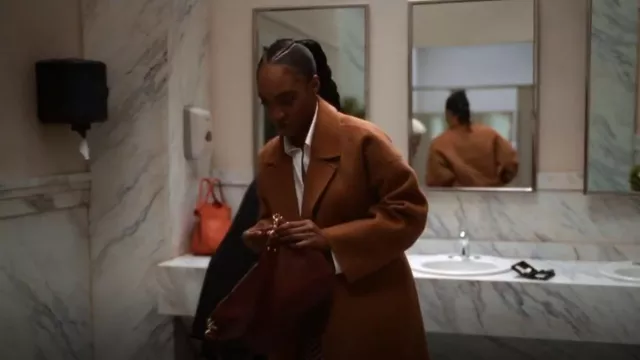 Acne Studios Textured Coat worn by Faith Mitchell (Iantha Richardson) as seen in Will Trent (S01E09)