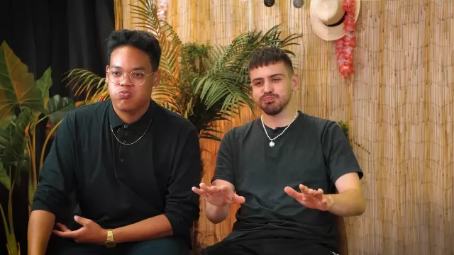 The lavalier microphone worn by Joyca, TheoBabac, Matsu and Linca in the YouTube video TRY NOT TO LAUGH (Tik Tok version) #2