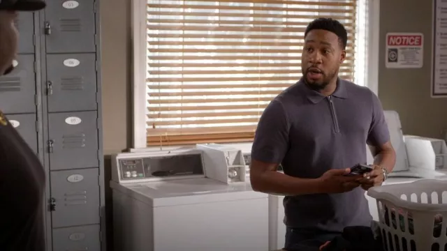 Reiss Otis Polo worn by Anthony (Aaron Jennings) as seen in Grand Crew (S02E03)