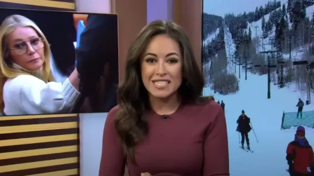 Babaton Sculpt Knit Empire Longsleeve worn by Kaylee Hartung as seen in Today on March 22, 2023