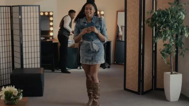 Schutz Ashlee Up Soft Nappa Boot portée par Lisa (Simone Joy Jones) vue dans Bel-Air (S02E05)
